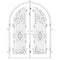 PINKYS Blackbird Black Steel Double Full Arch Doors
