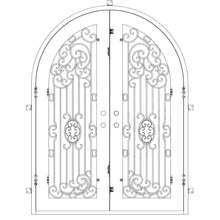 Load image into Gallery viewer, PINKYS Blackbird Black Steel Double Full Arch Doors
