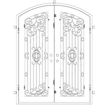 Load image into Gallery viewer, PINKYS Blackbird Double Arch Steel Exterior Doors
