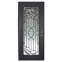 PINKYS Blackbird Black Steel Single Flat Door