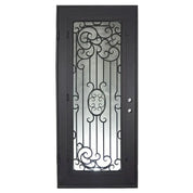 Blackbird single flat metal entry door thermally broken in bronze color.