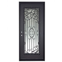 PINKYS Blackbird Black Steel Single Flat Door