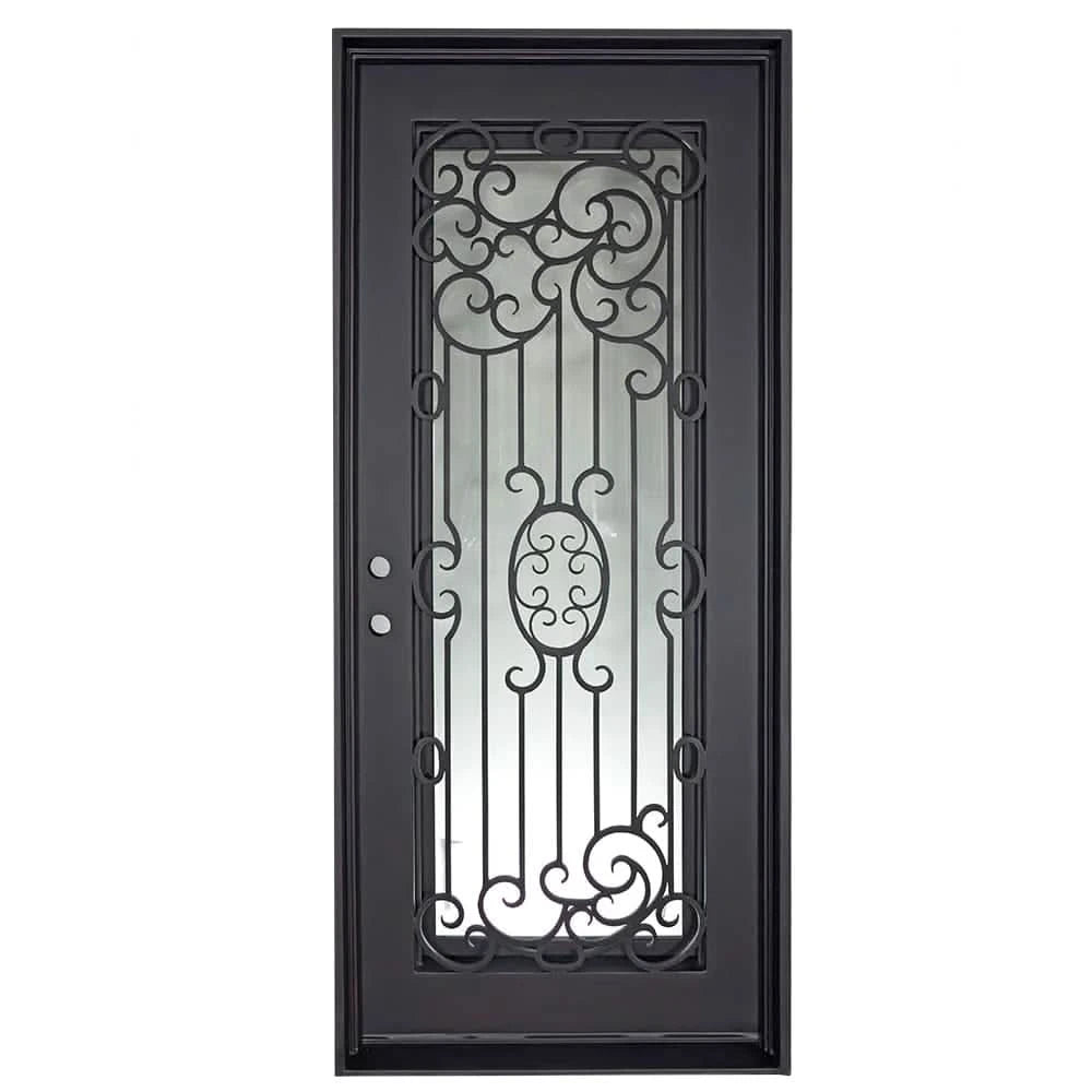 Blackbird square top metal door with thermal barrier in black color.