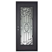 Blackbird square top metal door with thermal barrier in black color.