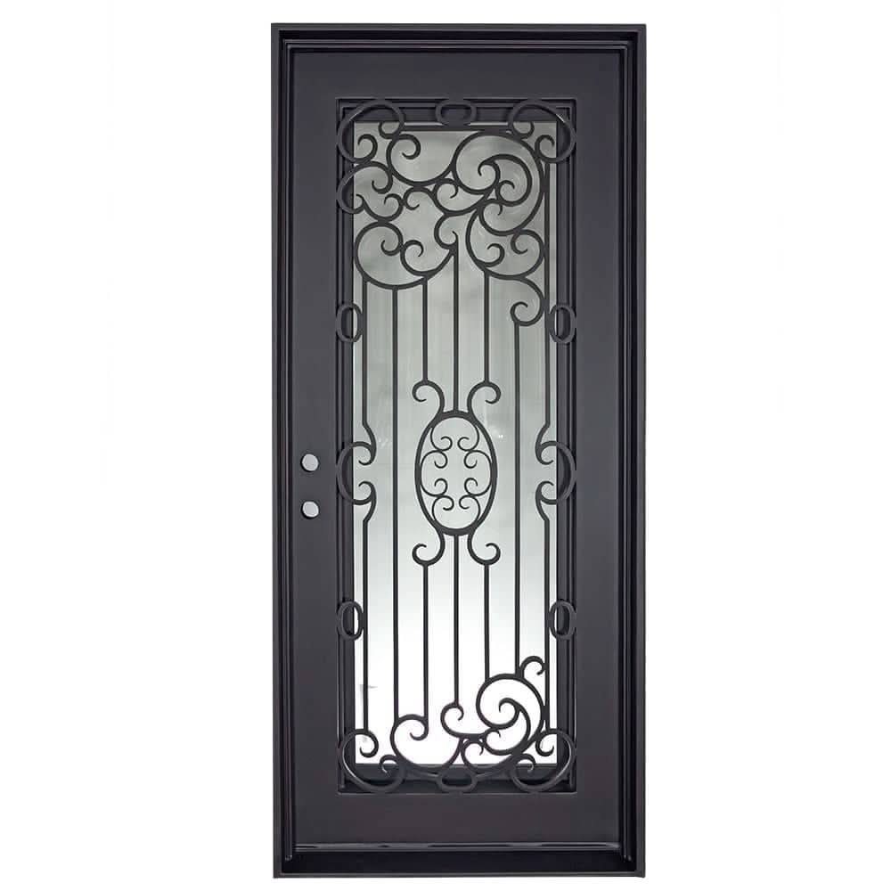 PINKYS Blackbird Black Steel Single Flat Doors