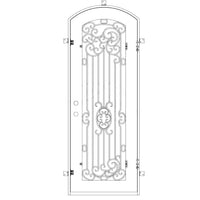 PINKYS Blackbird Black Steel Single Arch Doors