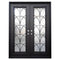 PINKYS Deco O Black Double Flat Steel Doors