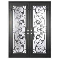 PINKYS Dream Black Steel Double Flat Doors