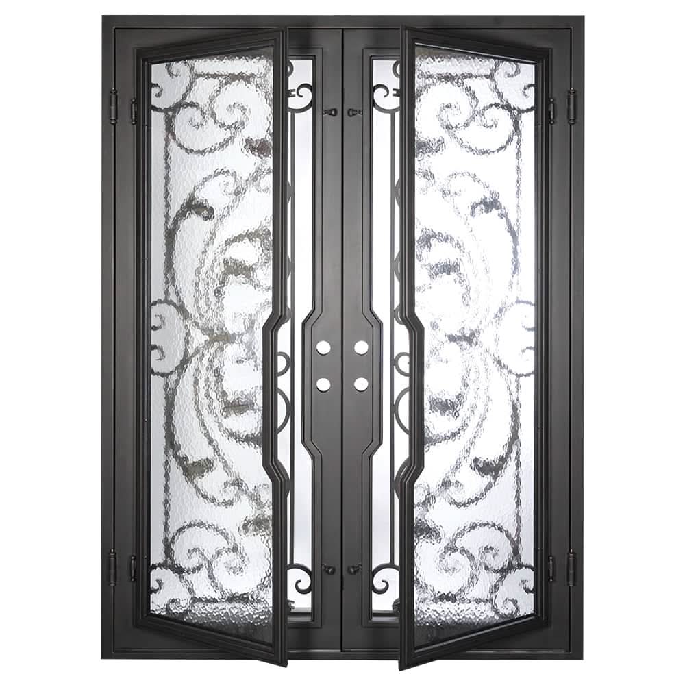 PINKYS Dream Black Exterior Double Flat Steel Doors