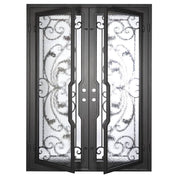 PINKYS Dream Black Exterior Double Flat Steel Doors