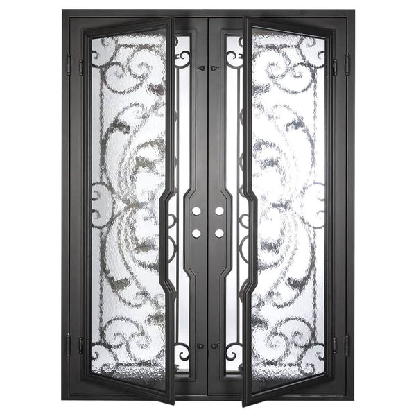 PINKYS Dream Black Exterior Double Flat Steel Doors