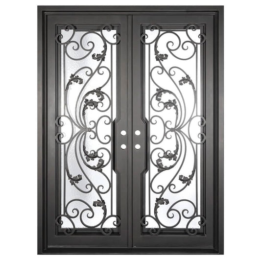 PINKYS Dream Black Steel Double Flat Doors