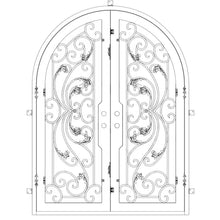 Load image into Gallery viewer, PINKYS Dream Black Steel Double Full Arch Doors