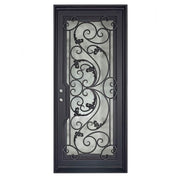 Dream single flat metal entry door for cold weather in bronze color.