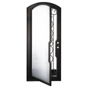 Dream curved top single exterior door with thermal break for cold climates.