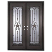 Lone Star flat top door in black finish with thermal barrier.