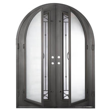 Load image into Gallery viewer, PINKYS Lone Star Black Steel Double Full Arch Doors