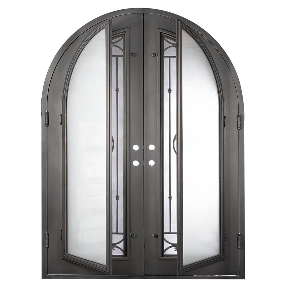 Line Star round top iron door with thermal barrier.