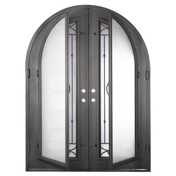 Line Star round top iron door with thermal barrier.