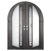 Line Star full arch top iron door in bronze color for cold weather.