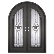 Line Star round top iron french door with thermal barrier.