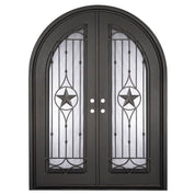 Line Star full arch top iron french door thermally broken.
