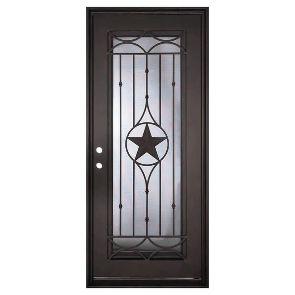 Lone Star thermally broken single flat door in bronze color.