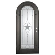 Lone Star full arch top metal door thermally broken in matte black.