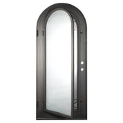 Lone Star single full arch entry door with thermal break in bronze color.