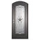 PINKYS Lone Star Single Arch Black Steel Door w/ Screen