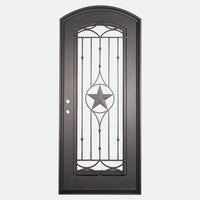 PINKYS Lone Star Black Steel Single Arch Door
