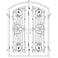 PINKYS Manhattan Black Steel Double Arch Doors