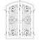 PINKYS Manhattan Black Steel Double Arch Doors