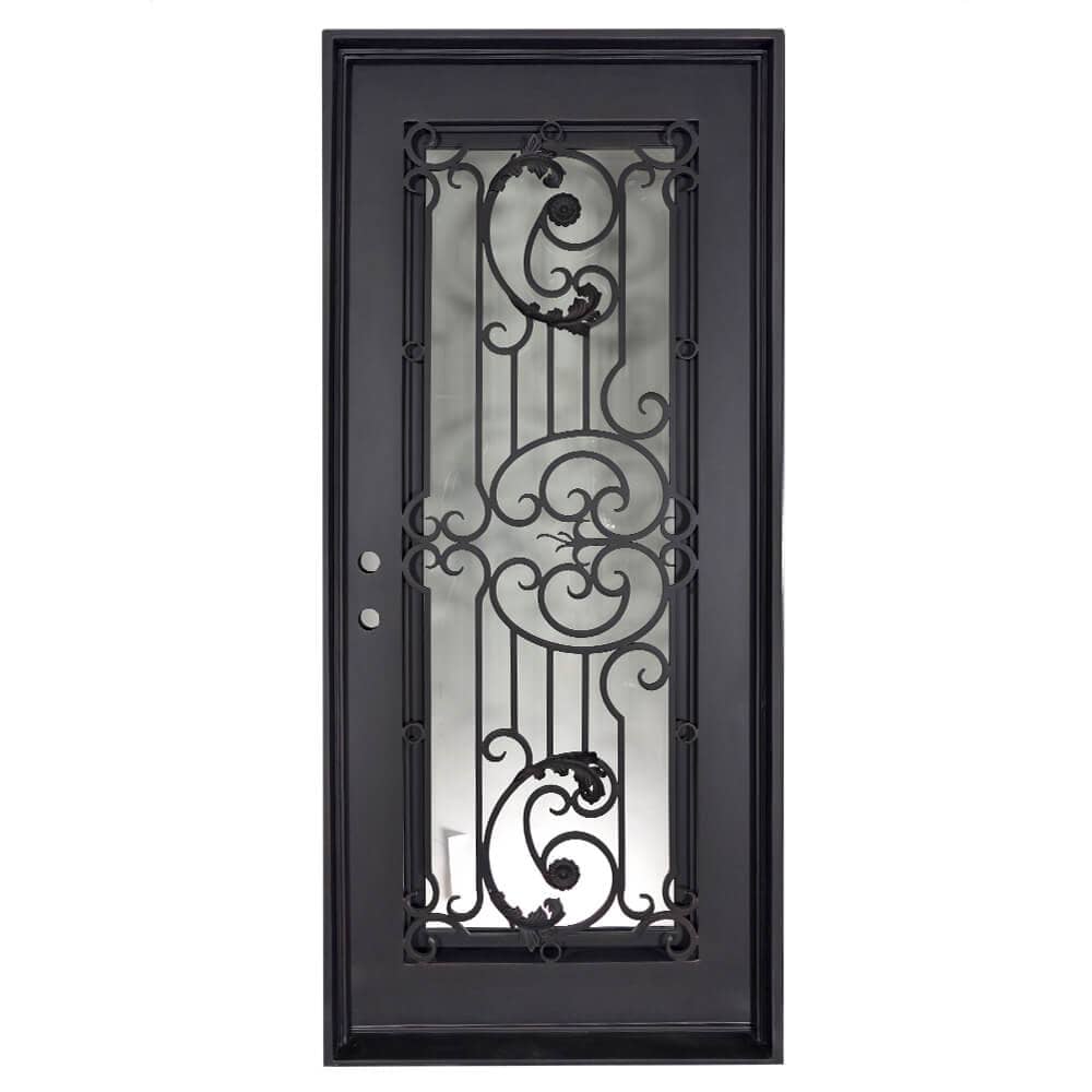 PINKYS Manhattan Black Steel Single Flat Doors