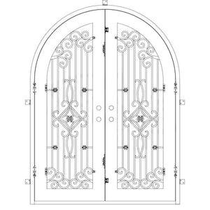 CAD image of PINKYS Expressway Double Full Arch Doors