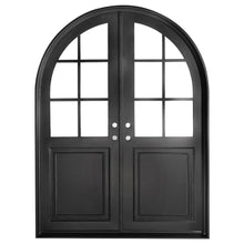 Load image into Gallery viewer, PINKYS Getty Black Steel Double Full Arch doors