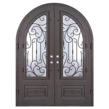 Load image into Gallery viewer, PINKYS Golden Gate Black Steel Double Full Arch Doors