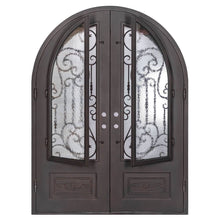 Load image into Gallery viewer, PINKYS Golden Gate Black Double Full Arch Steel Doors