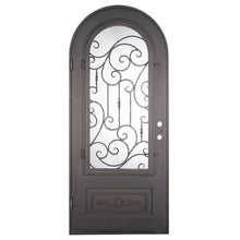 Load image into Gallery viewer, PINKYS Golden Gate Black Single Full Arch Steel Doors