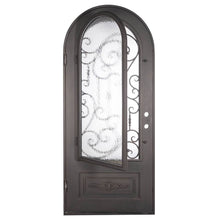 Load image into Gallery viewer, PINKYS Golden Gate Black Iron Single Full Arch Door
