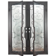 Load image into Gallery viewer, PINKYS Hills Black Exterior Double Flat Steel Doors