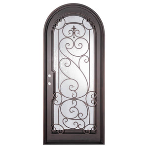 PINKYS Hills Black Steel Single Full Arch Door