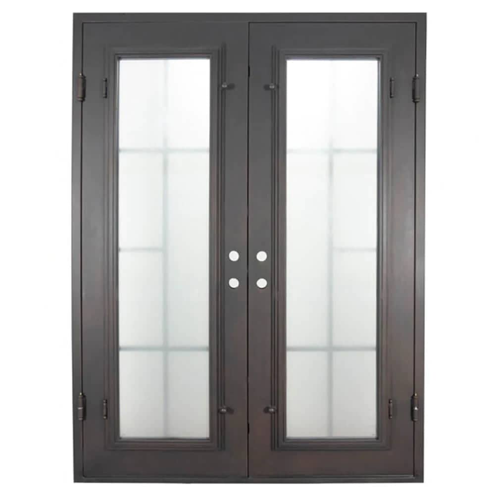Hollywood flat top door with thermal barrier in black finish.