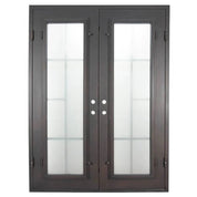 Hollywood flat top door with thermal barrier in black finish.