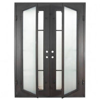 PINKYS Hollywood Black Steel Double Flat Doors
