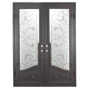 Hope flat top double exterior door with thermal break in bronze finish.