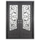 PINKYS Hope Black Steel Double Flat Doors