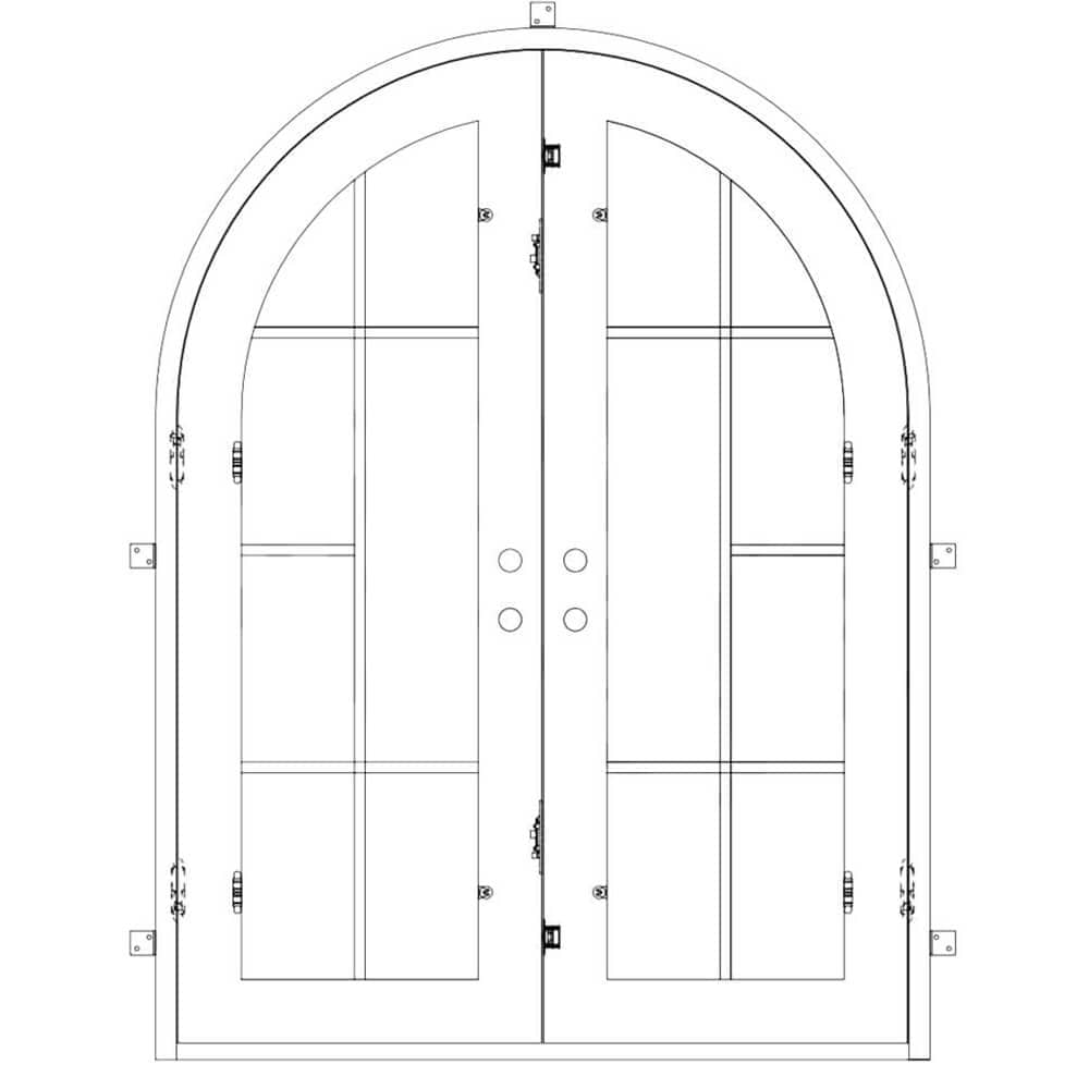 Hollywood radius top iron door with thermal barrier.