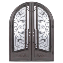 Load image into Gallery viewer, PINKYS Hope Black Steel Double Full Arch Doors