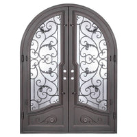 PINKYS Hope Black Steel Double Full Arch Doors